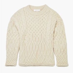 Janessa Leoné Joelle Sweater Regenerative Alpaca Cable Knit natural M/L